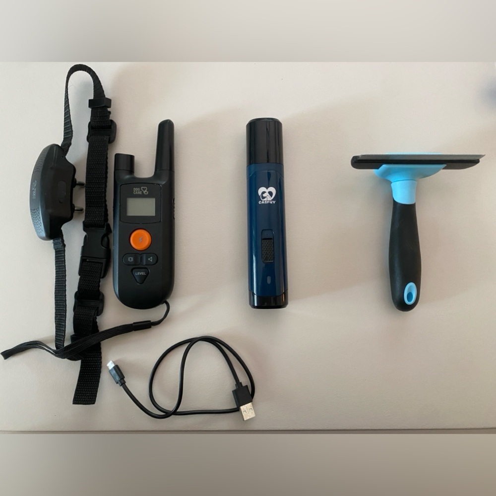 Pet Dog Training Collar, Nail Grinder & Brush Kit